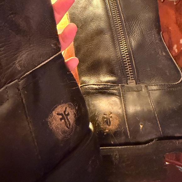 Frye Black Leather Square Toe Boots - Picture 10 of 10